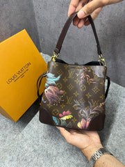 Louis Vuitton All BB Bag Monogram Brown Eden collection Floral Pattern Monogram With OG Box Dust Cover & Carry Bag 60429 Old Flower Pattern