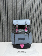 Coach CB 0581 Black Blue Black Track Backpack With DustCover & CarryBag