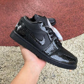 Nike Air Jordan 1 Low SE Patent Elephant Black