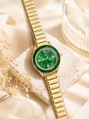 Swarovski Dextera Crystal Gold Green