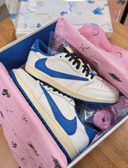 Semi UA Travis scott x nike airjordan 1 low fragment heat OG BOX