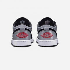 Nike Air Jordan 1 Low White Fire Red Black Matte Silver