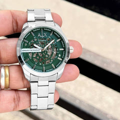 Armani Exchange Ax2418 Hampton Automatic silver green