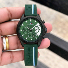 Tommy Hilfiger Casual Green Chronograph Premium AAA F405