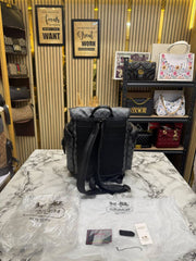 COACH HITCH BACKPACK IN SIGNATURE CANVAS WITH TAG AND DUST BAG BLACK (2722)