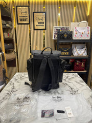 COACH HITCH BACKPACK WITH TAG AND DUST BAG FULL BLACK (2722)