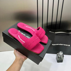 Alexander Wang Flats With OG Box Carry Bag Red 2025-6 Pink