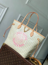 Louis Vuitton 12321 Neverfull MM Premium Leather LV Stamp Banane Tote With Dust Cover