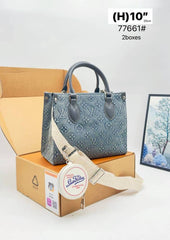Louis Vuitton Onthego Denim Tote Bag With Pouch OG Double Box Carry Bag M98141