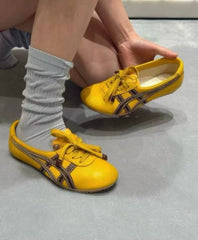 Wmns Versace x Onitsuka Tiger TAI CHI Sakura Suede Yellow Low Top Sneakers