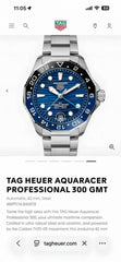 Tag aquaracer professional 300m date automatic japan zik zake line blue niddle