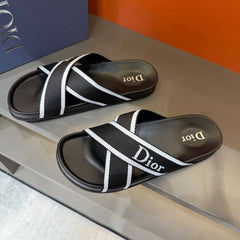 Dior iviera Dior Aqua Sandal Black & White Technical Fabric