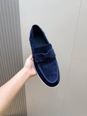Hermes Job Loafers Noir Navy Fixed