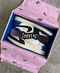Jordan 1 Low Fragment X Travis Scott With Plastic Packing Semi UA
