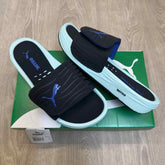 Puma Nitrocat V Adjust Comfort Premium Black Blue Ivory Glow Slides