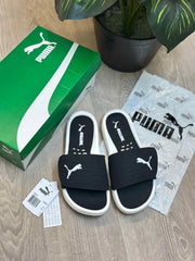 Puma Nitrocat V Adjust Comfort Premium Black White Slides