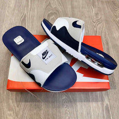 Nike Airmax 1 Premium White Navy Flip Flop