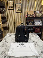 Michael Kors Black Leather Backpack with OG Dust Bag 16111