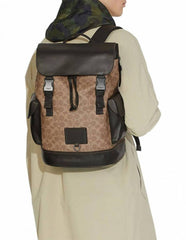 COACH RIVINGTON UNISEX BAGPACK WITH DUST BAG PREMIUM QUALITY APRICOT BLACK 060