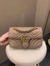 Gucci Marmont Sling Bag White With Dust Cover & Carry Bag 1732 Pink