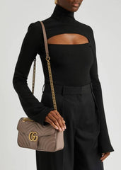 Gucci Marmont Sling Bag White With Dust Cover & Carry Bag 1732 Pink
