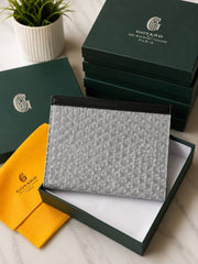 Goyard Senat Clutch Grey Pouch Signature Chevron With OG Box & Dust Cover 61692 Grey Sale