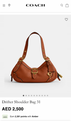 Coach Drifter Shoulder Bag 31 Brown With OG Box Dust Cover CFM45 Brown