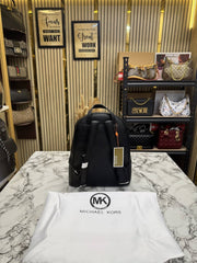 Michael Kors Black Leather Backpack with OG Dust Bag 18111