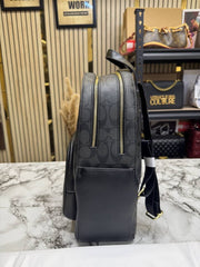 Coach Court Backpack In Signature Canvas With Dust Bag 65201 BLACK