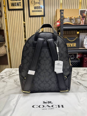 Coach Court Backpack In Signature Canvas With Dust Bag 65201 BLACK