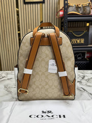 Coach Court Backpack In Signature Canvas With Dust Bag 65201 APRICOT