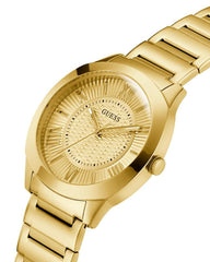 Guess Arc Champagne Round Dial Analog watch