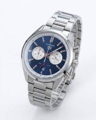 Tag heuer Carrera white Chronograph silver blue