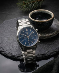 TAG Heuer Carrera Chronograph silver blue