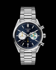 TAG Heuer Carrera Chronograph silver blue