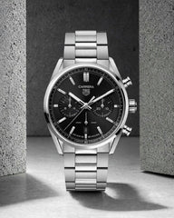 TAG Heuer Carrera Chronograph silver Black