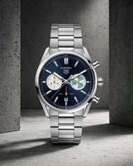 TAG Heuer Carrera Chronograph silver blue