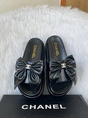 On Sale Chanel Bow Flats With Original Box Packing