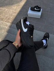 Nike Airforce 1 Low Black White Swoosh