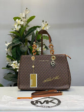 Michael Kors Cynthia Signature Bag With Dust Bag (5340 Coffee Brown) Fix