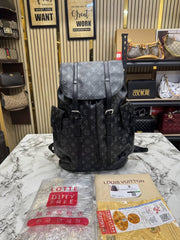 Louis Vuittion Christopher Taurillon Leather Backpack (Black)