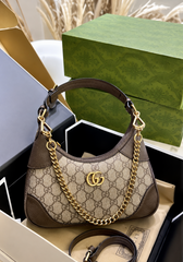 Gucci Aphrodite GG Supreme Canvas Monogram Hobo Bag small Shoulder Bag With OG Box Dust Cover & Carry Bag 731817