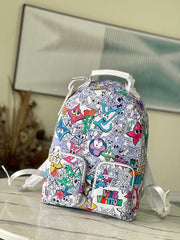 Louis Vuitton LV M60206 Character Premium Unisex Backpack With Dust Cover (White)