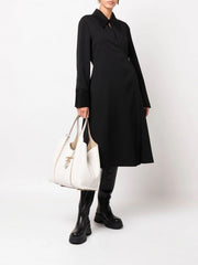 Tods T Timeless Premium Quality Leather Bag With Extra Pouch & OG Box With Dust Bag (White - 445)