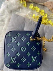 Louis Vuitton LV Limited Edition 2025 New Square Bag With Dust Bag (Navy Green - 964)