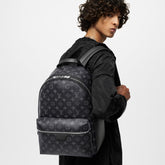 Louis Vuitton Discovery Backpack MM Monogram Eclipse Coated Canvas Premium High Quality Backpack With Dust Bag (M46553 Black)
