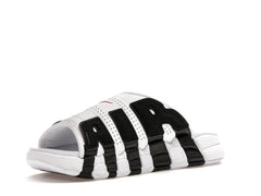 ADIDAS AIR MORE UPTEMPO SLIDE WHITE VARSITY RED