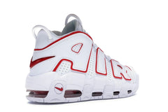 NIKE AIR MORE UPTEMPO WHITE VARSITY RED OUTLINE
