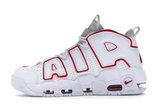 NIKE AIR MORE UPTEMPO WHITE VARSITY RED OUTLINE