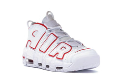NIKE AIR MORE UPTEMPO WHITE VARSITY RED OUTLINE